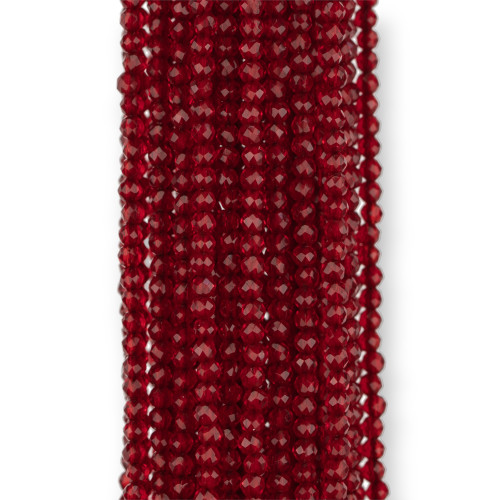 Zircons Synthétiques Taille Diamant Facetté 2mm Rouge Rubis