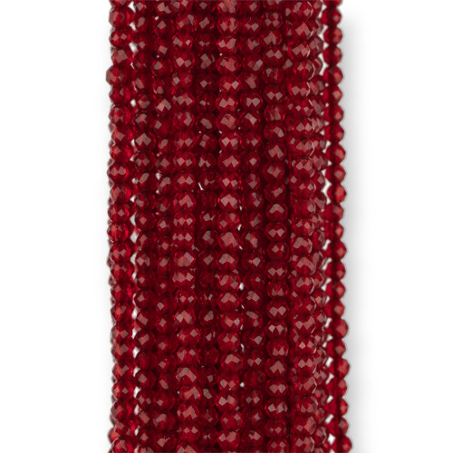Συνθετικά Ζιργκόν Faceted Diamond Cut 2mm Ruby Red