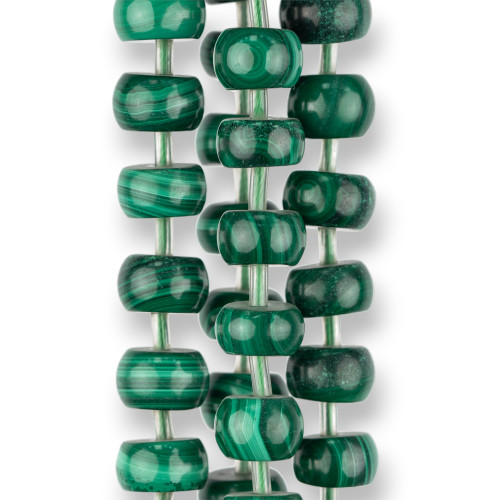 Malachite Rondelle 12-13x8mm