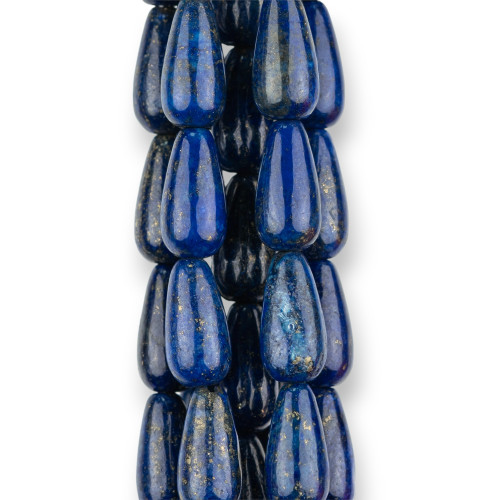 Reinforced Blue Lapis Lazuli Smooth Drops 08x16mm