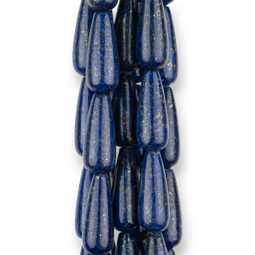 Reinforced Blue Lapis Lazuli Smooth Drops 08x20mm