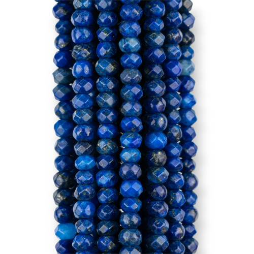 Blue Lapis Lazuli Reinforced Rondelle Faceted 4x2.5mm