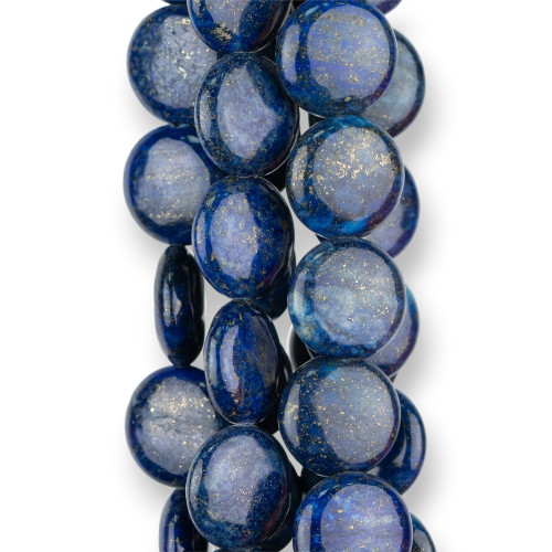 Μπλε Lapis Lazuli Ενισχυμένο Στρογγυλό Επίπεδο Λείο 16mm