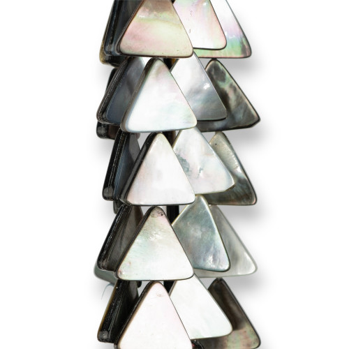 Black Mother of Pearl Triangle 16mm