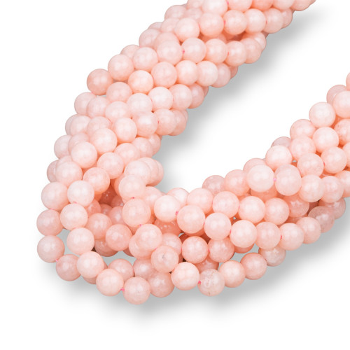 Pink Morganite Jade Round Smooth 06mm