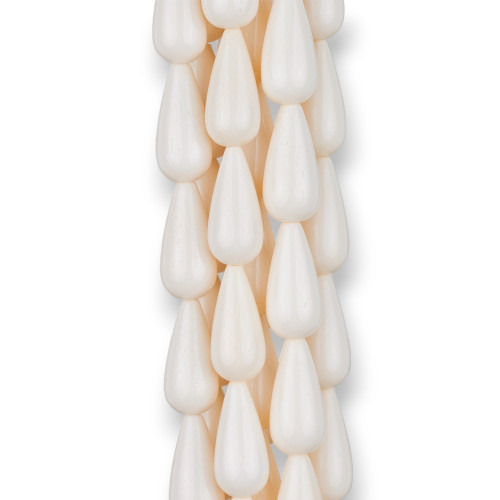 Smooth Natural Bone Drops 10x20mm