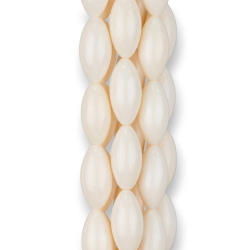 Natural Smooth Rice Bone 12x18mm