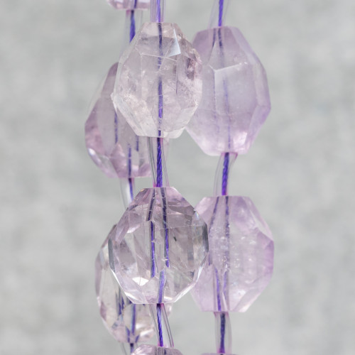 Clear Amethyst Faceted Stone 20-27mm
