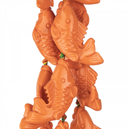Fish Resin Beads 25x50mm 10pcs Orange