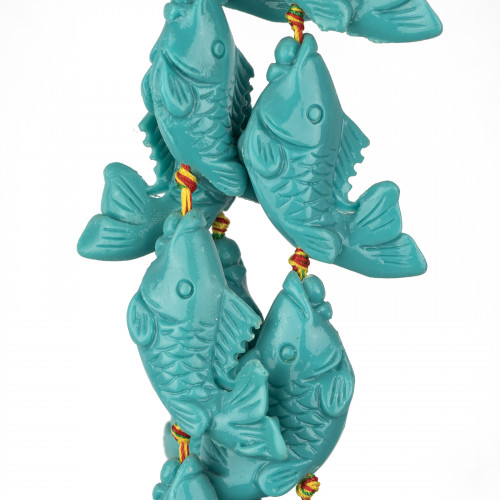 Fish Resin Beads 25x50mm 10pcs Turquoise