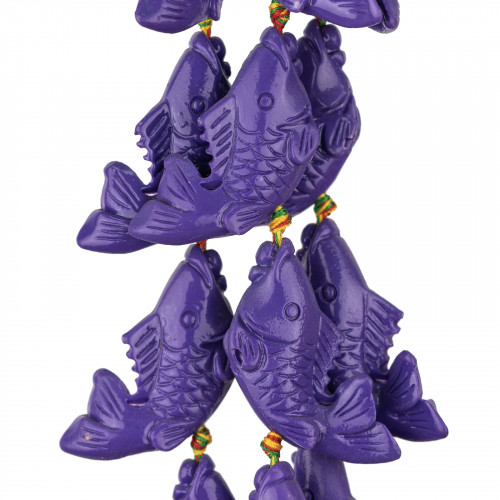 Fish Resin Beads 25x50mm 10pcs Purple
