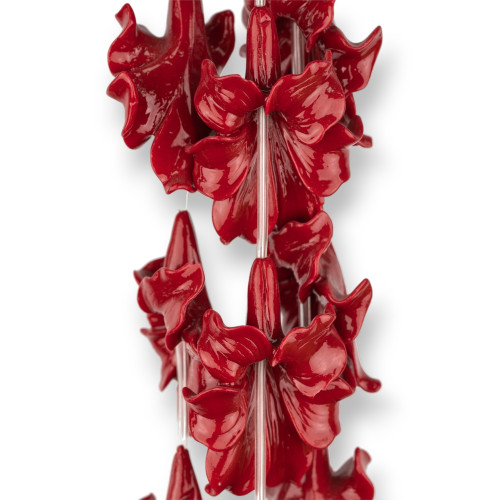 Filo Di Resina Lilium 35x45mm 8pz Rosso