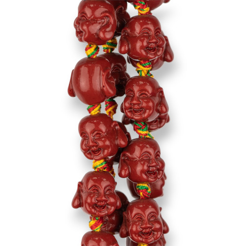 Resin Buddha 15x13mm 20pcs Terracotta