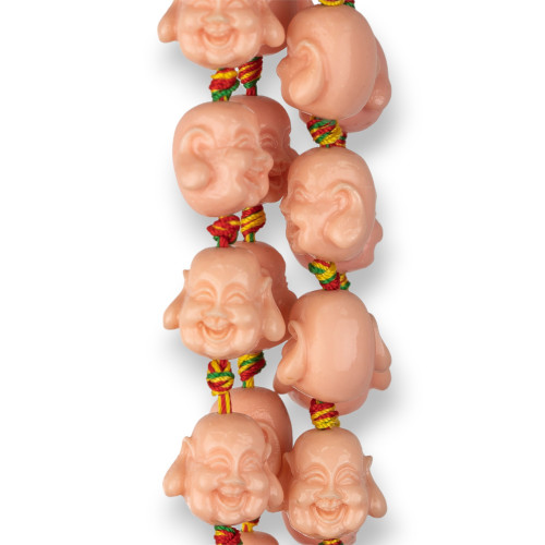 Resina Buddha 18x15mm 20pz Rosa