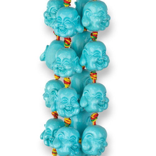 Resin Buddha 18x15mm 20pcs Turquoise