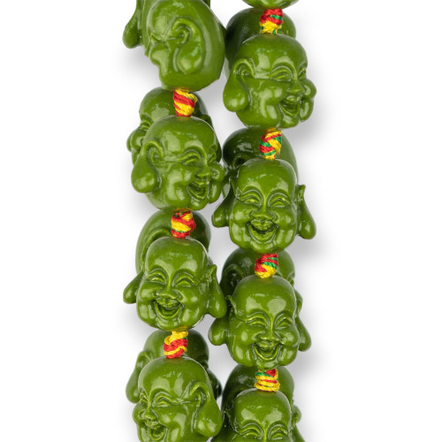 Ρητίνη Buddha 18x15mm 20τμχ Πράσινο Ελιάς