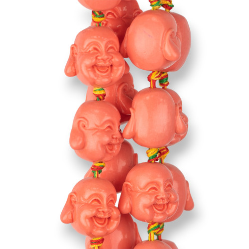 Resina Buddha 20mm 16pz Rosa Salmone