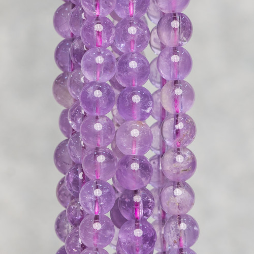 Clear Amethyst Round Smooth 07mm Lavender