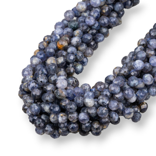 Iolite Intenso Drops Briolette Faceted MachineCut 5-6mm