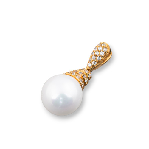 925 Silver Pendant With Mallorcan Pearls 12x28mm