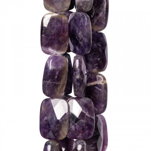 Amethyst Rectangle Flat Faceted 13x18mm Rough