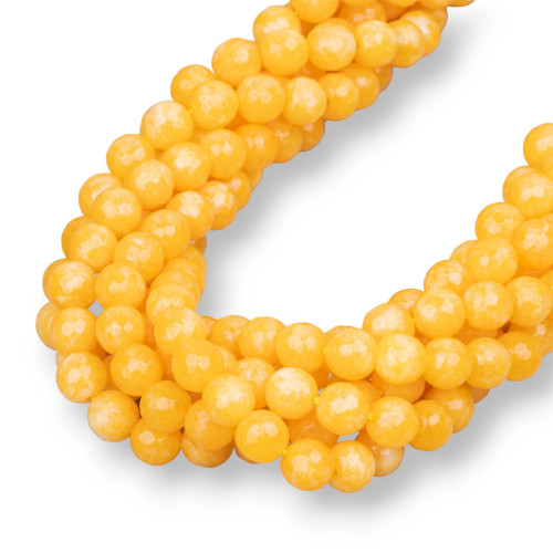 Faceted Yellow Jade 08mm