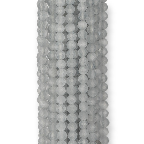 Katzenauge, facettierter Diamantschliff, 3 mm, Grau