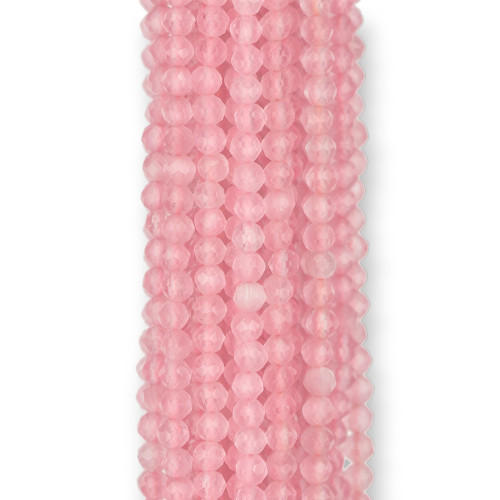 Katzenauge, facettierter Diamantschliff, 3 mm, Rosa