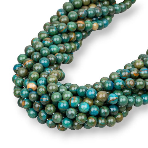 Chrysocolla Stabilized Round Smooth 06mm