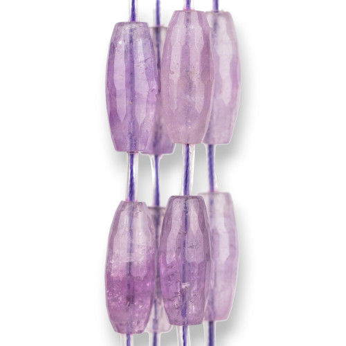 Amethyst Lavender Faceted Rice 10x25mm 12pcs