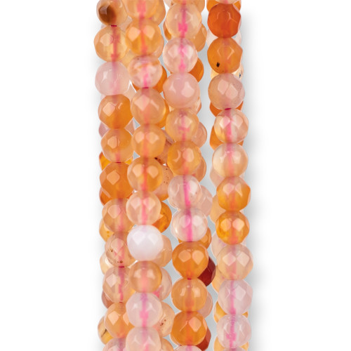 Multicolor Faceted Carnelian 04mm Clear
