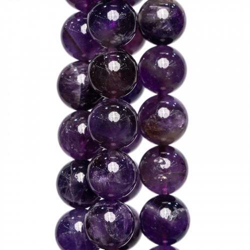 Smooth Round Amethyst 12mm