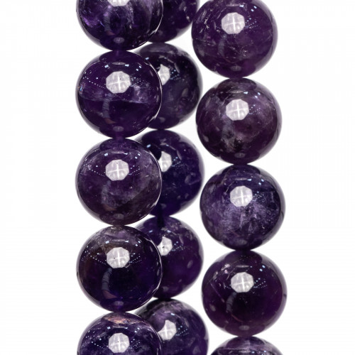 Smooth Round Amethyst 14mm