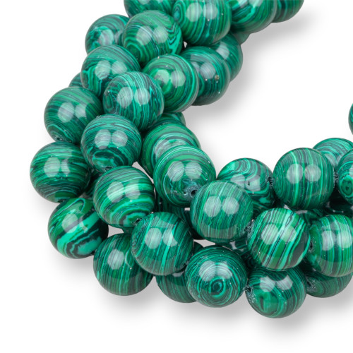 Malachite Paste Round Smooth 12mm