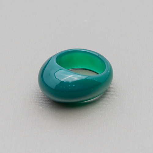 Δαχτυλίδι πράσινου αχάτη 27x32mm