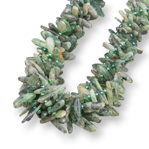 Dark Green Garnet Fringed Irregular Tumbled Stone 8-20mm