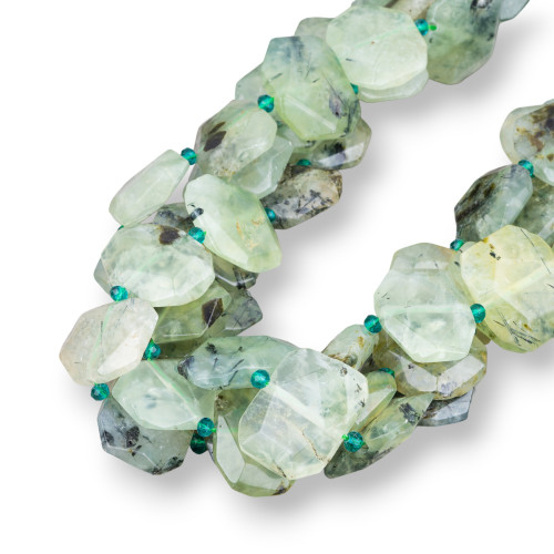 Prenite Irregular Faceted Flat 25-20mm