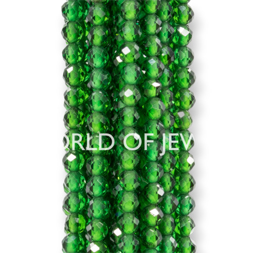 Diamond Cut Faceted Emerald Garnet 2,5mm