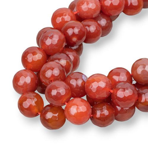 Faceted Red Carnelian 20mm