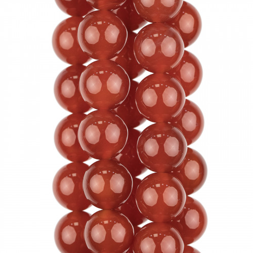 Red Carnelian Στρογγυλό Λείο 16mm