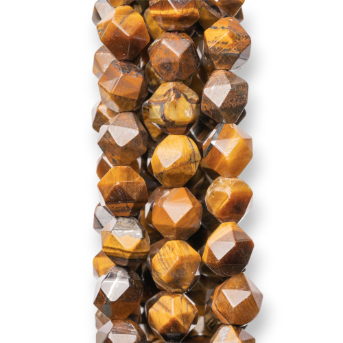 Yellow Tiger Eye Faceted Icosahedron 8mm