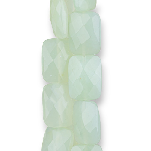 Giada (New Jade) Rettangolo Piatto Sfaccettato 13x18mm