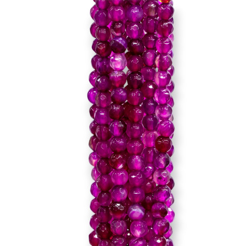 Faceted Fuchsia Agate 04mm