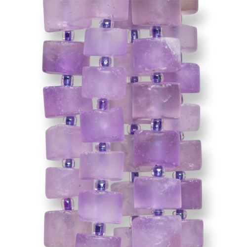 Amethyst Lavender Satin Rondelle (Ματ) 10mm
