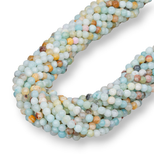 Multicolor Faceted Amazonite 04mm