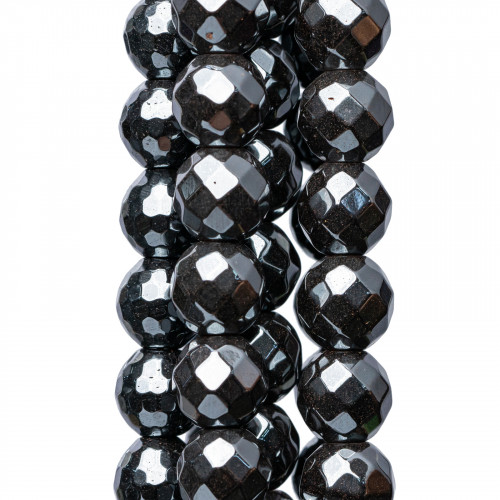 Natural Faceted Hematite 14mm