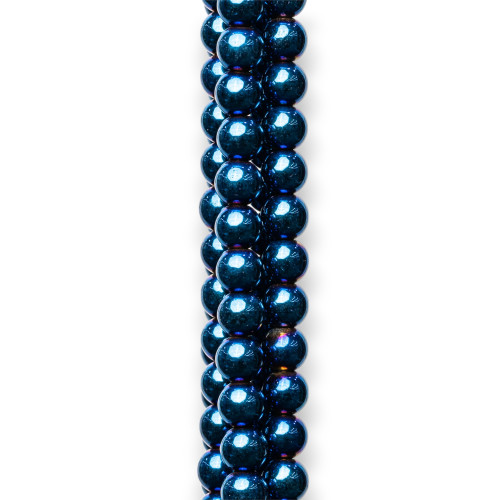 Hematite Round Smooth 02mm Blue