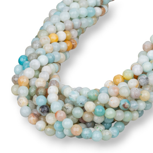 Multicolor Faceted Amazonite 06mm