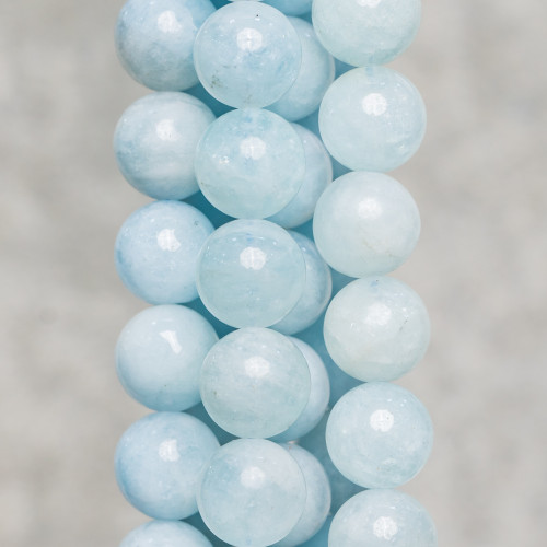 Aquamarine Milk Round Smooth (PYW) 10mm