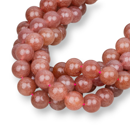 Strawberry Quartz - Strawberry Quartz Στρογγυλός Λείος 14mm